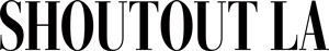 Text 'SHOUTOUT LA' in black on a white background