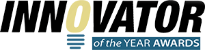 Logo for 'Innovator of the Year Awards' with a stylized design.