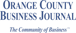 Logo of Orange County Business Journal with blue text on a white background